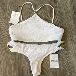 Kaohs NWT White eyelet bikini